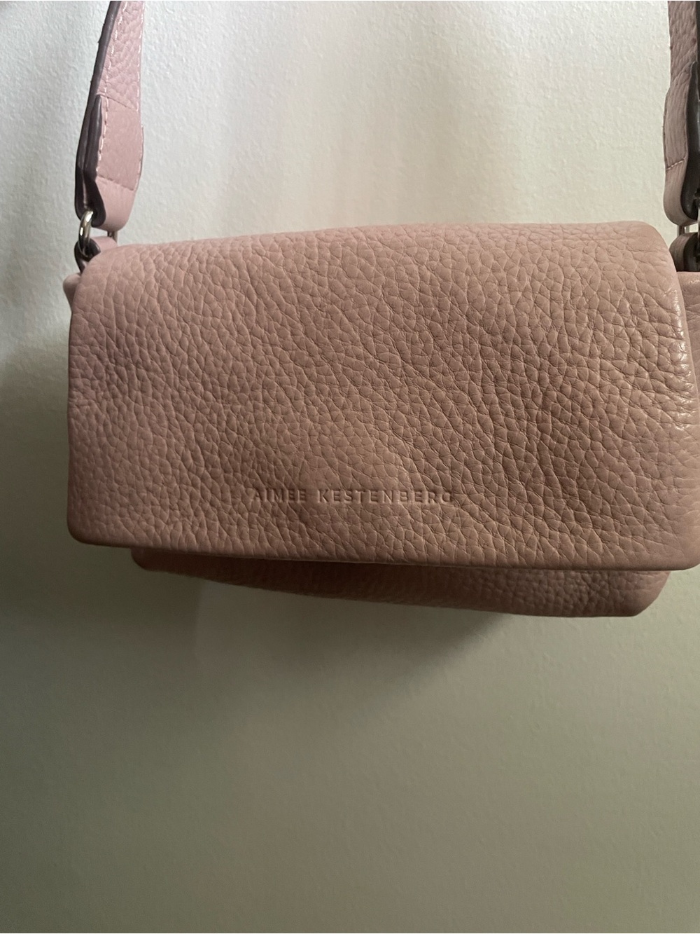 Aimee Kestenberg Pink Mini Pebbled Leather Crossbody - Picture 5 of 13